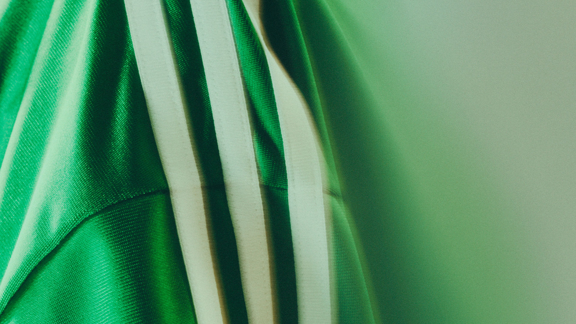 Ein grüner Ärmel mit drei weißen Streifen (Foto)