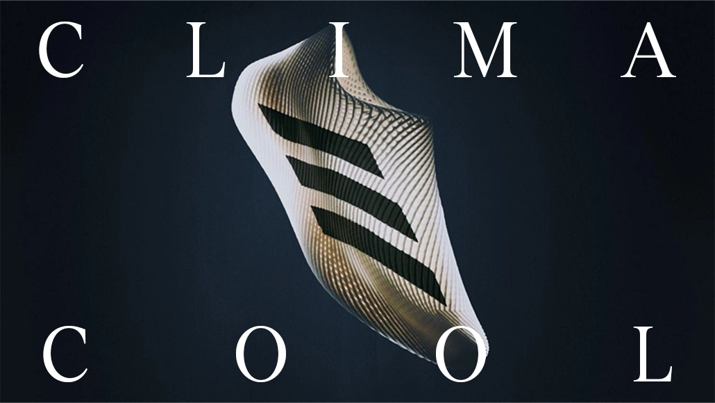 The image features an adidas shoe with the text that says "CLIMA COOL" written around it. 