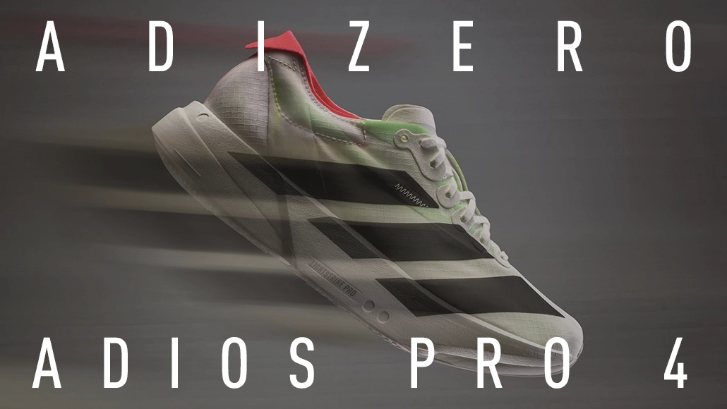 This is an image featuring a single tennis shoe with the Adidas Originals brand visible across it. The color of the sole and laces suggests that the shoe belongs to the "ADIDAS ZERO" line, known for its distinctive design. Overlaying the top left corner of the shoe is a text that reads "ADIZERO." in capital letters.